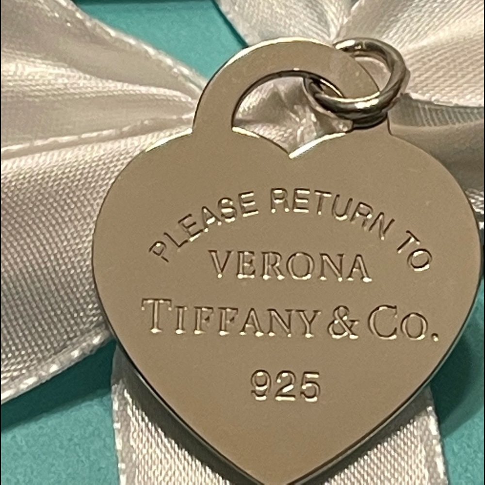 Tiffany & Co XL RTT Verona Sterling Silver Charm.
